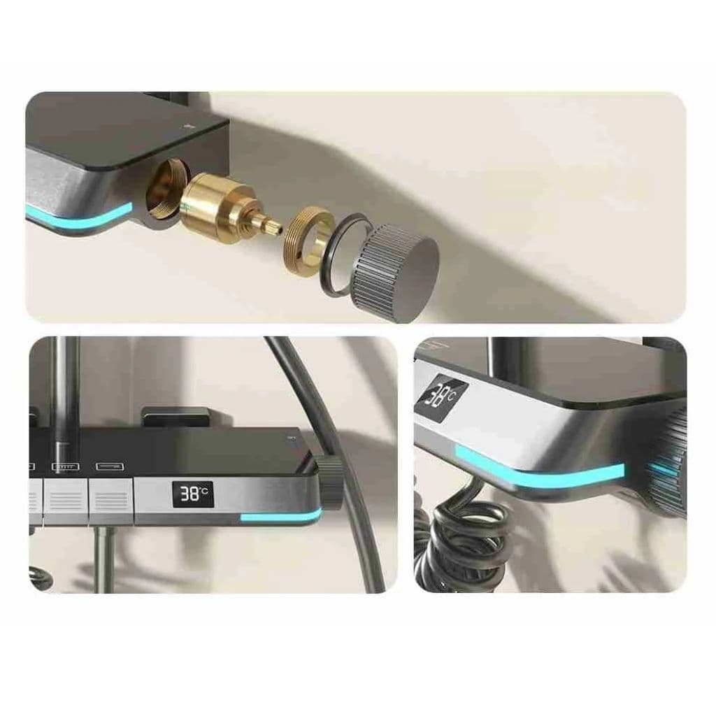 INEO shower column with LED display